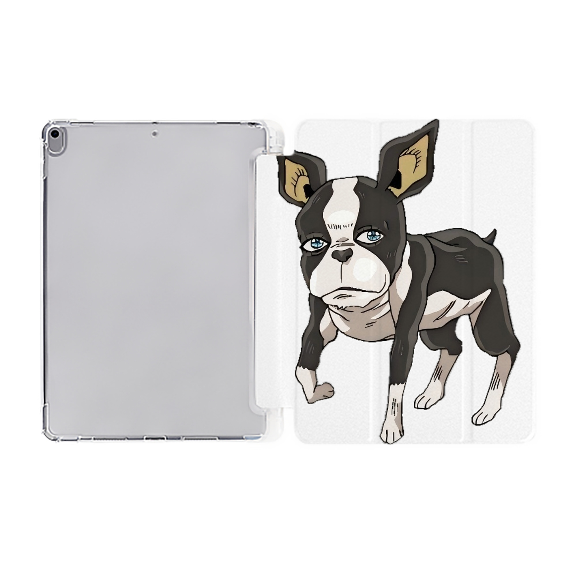 （画像用） ジョジョの奇妙な冒険 イギー JoJo's Bizarre Adventure Iggy IPad ケース ペン収納付き 三つ折りスタンド PUレザー×シリコン 対応機種9.5/10.5/10.9インチ